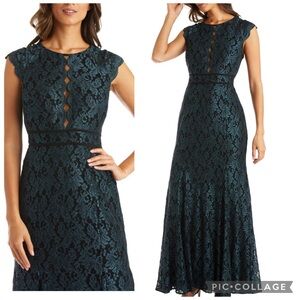 Night Way Emerald Lace Gown -20W